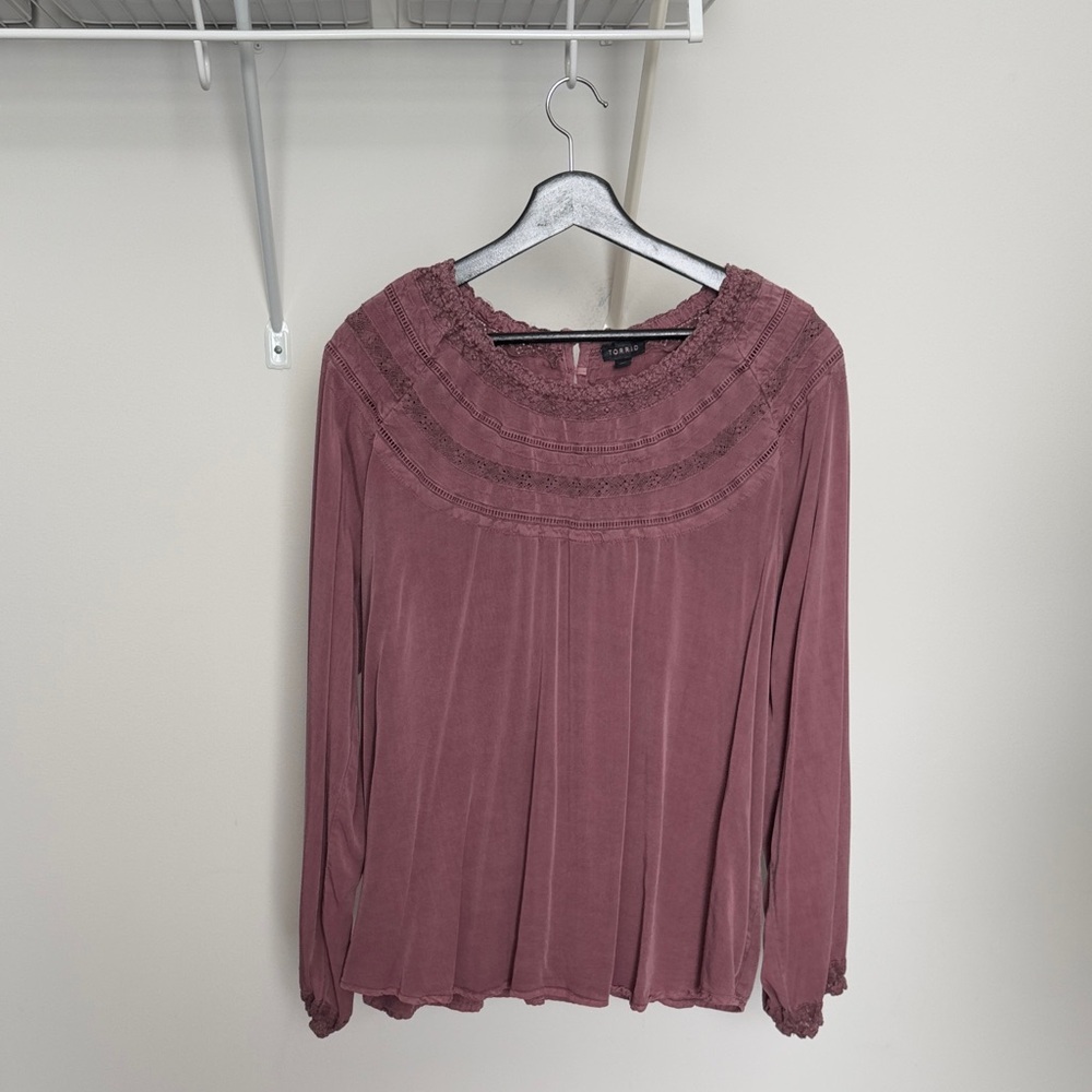 Elegant Mauve Pale Pink Size 00 Women's Top